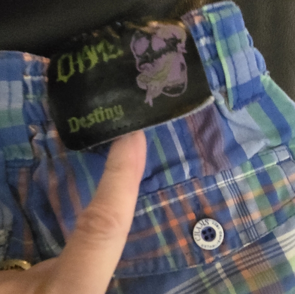 Chams Plaid Multicolor Boys Long Board Shorts Sz3t - Picture 7 of 7